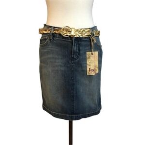 LEI NWT Y2K 2000s Low Rise Denim Jean Skirt Size 9 Juniors